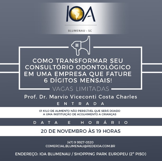 Palestra no IOA Blumenau 